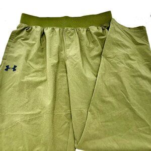 Under Armour Men's Fitted Stretch Woven Athletic Pants Army Green Large